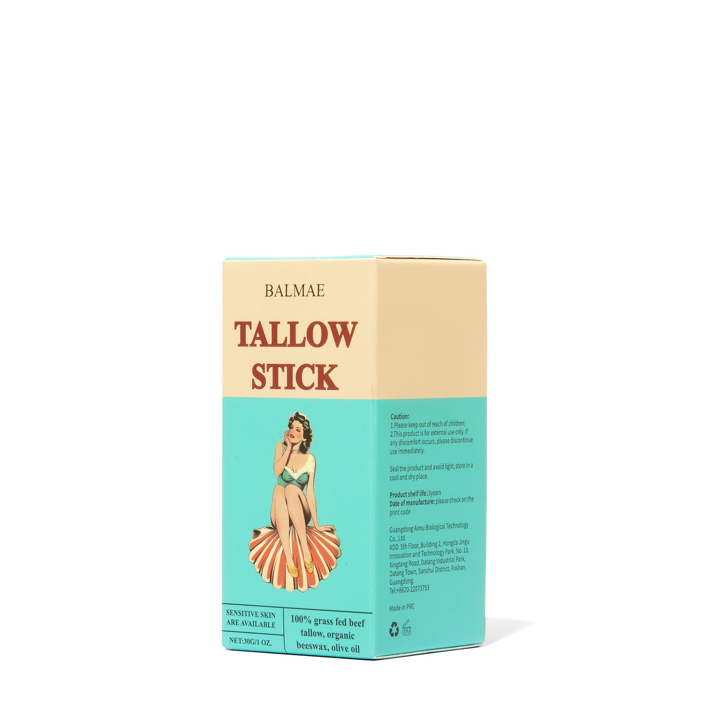 Balmae Tallow Stick - 100% Grass-Fed Beef Tallow Balm with Beeswax & Olive Oil