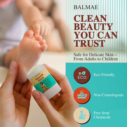 Balmae Tallow Stick - 100% Grass-Fed Beef Tallow Balm with Beeswax & Olive Oil